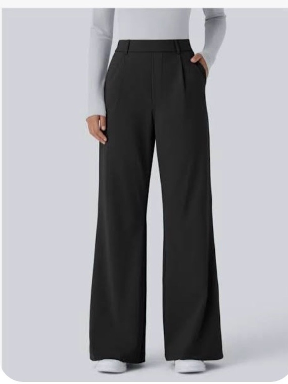 Halara Flex™ DayStretch High Waisted Pocket Work Flare Pants BLACK MEDIUM NWT